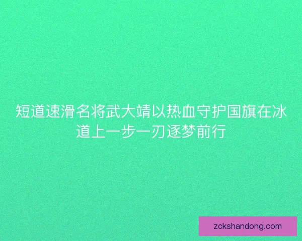 短道速滑名将武大靖以热血守护国旗在冰道上一步一刃逐梦前行 短道速滑名将武大靖以热血守护国旗在冰道上一步一刃逐梦前行